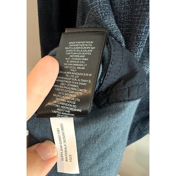 NWT RRL BY RALPH LAUREN Plaid-Print Jersey Popover Workshirt Navy/Blue Medium - Picture 13 of 13